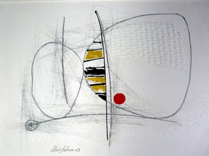 Mixte acrylique abstraite PLACEMENT signée Patrick Duperron 2003 certificat