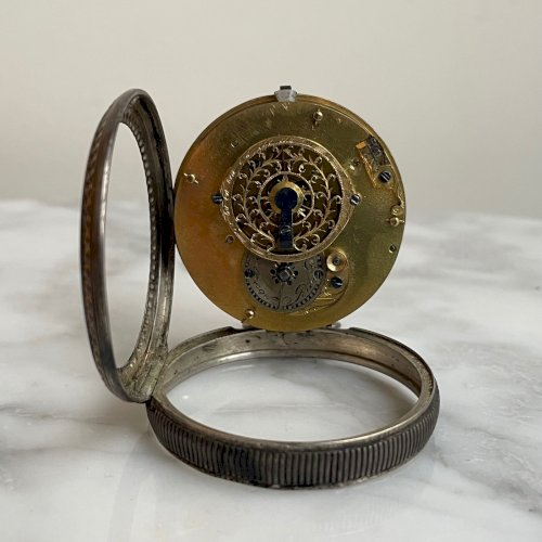 Montre à coq XIXe cadran émail M3769