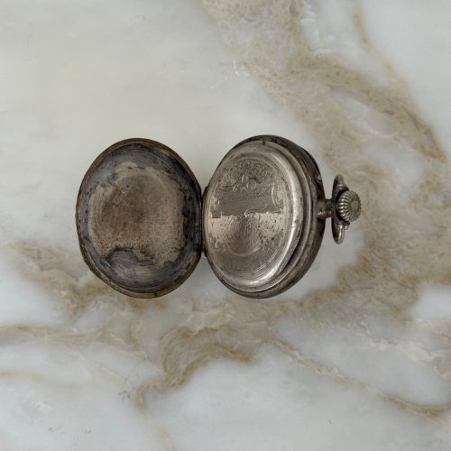 Montre à gousset en argent cadran émaillé M4034