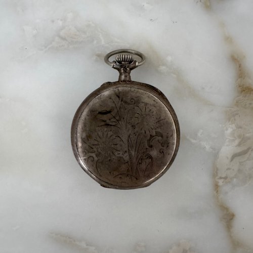 Montre à gousset en argent cadran émaillé M4034