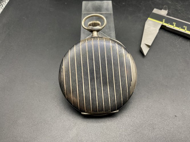 Montre de gousset ARGENT massif niellé silver pocket watch