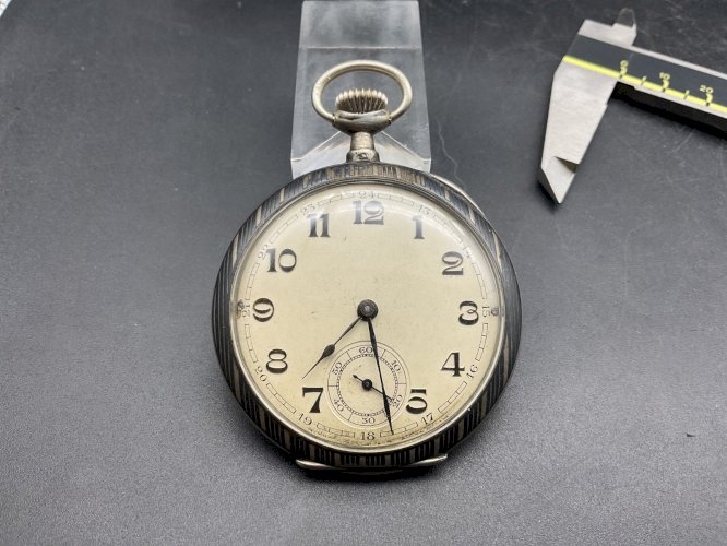 Montre de gousset ARGENT massif niellé silver pocket watch
