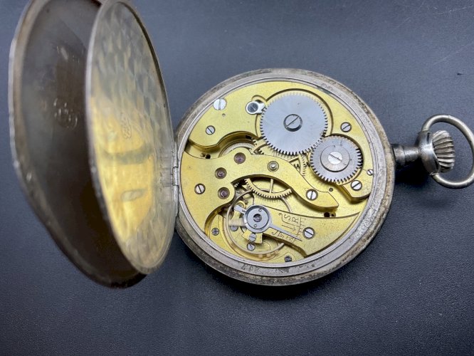 Montre de gousset ARGENT massif niellé silver pocket watch