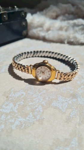 Montre Femme Bessa mécanique ancienne plaqué or - fonctionne
