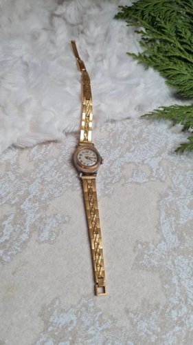 Montre Femme mécanique ancienne plaqué or - fonctionne