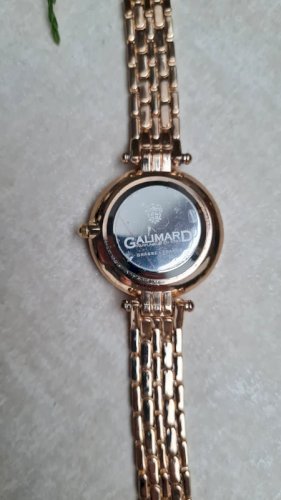 Montre femme vintage Galimard doré et strass état neuf