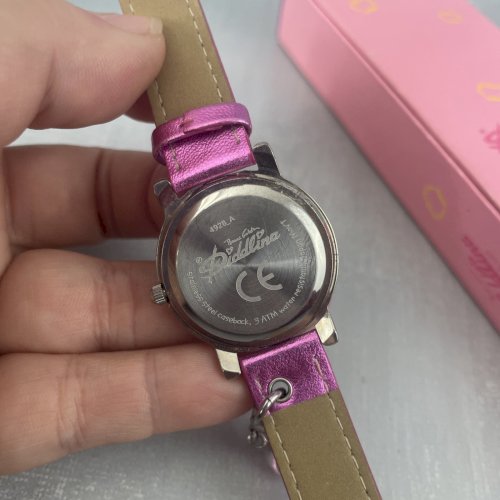 Montre femme watch Diddl Diddlina rose breloque et strass fonctionne pile neuve