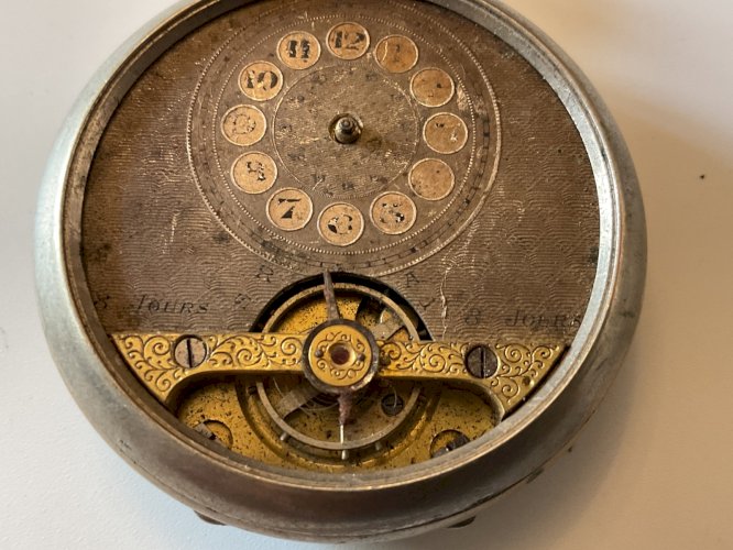 Montre Gousset 8 jours  HEBDOMAS