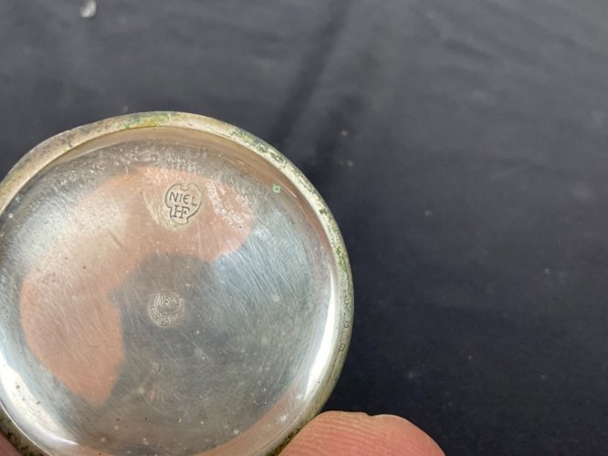 Montre Gousset Chronomètre Croissant Argent niellée