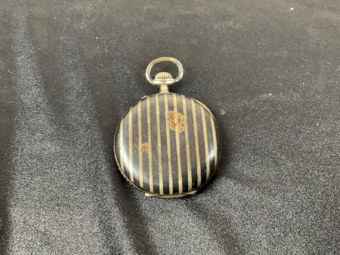 Montre Gousset Chronomètre Croissant Argent niellée