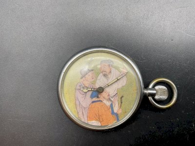 MONTRE GOUSSET JAEGER Le Coultre avec peinture CHINOISE