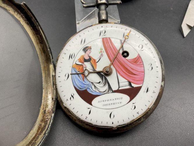 montre gousset mouvement à coq  argent massif XVIII/XIX ème