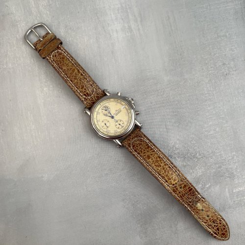 Montre homme YONGER &  BRESSON Chronograph professional bracelet cuir pile neuve