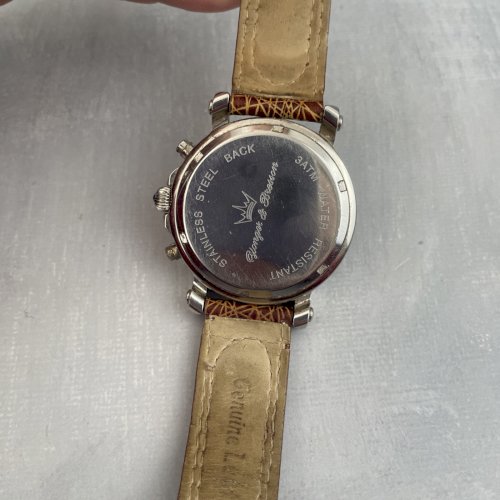 Montre homme YONGER &  BRESSON Chronograph professional bracelet cuir pile neuve