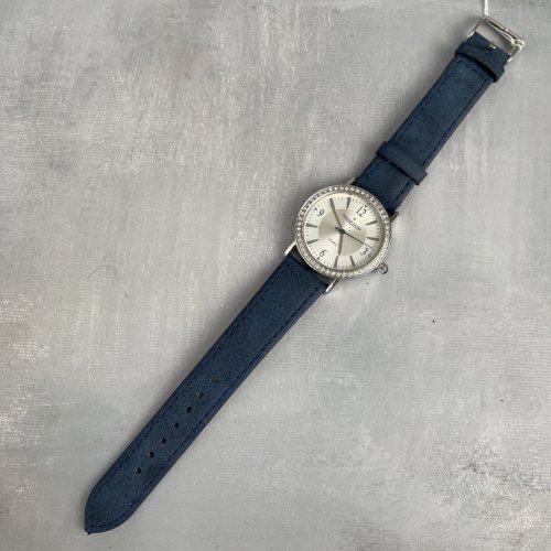 Montre quartz femme VUILLEMIN REGNIER strass bracelet bleu fonctionne pile neuve