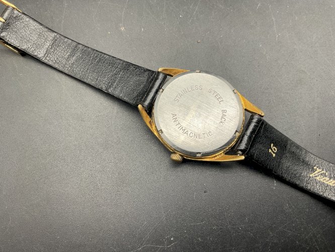 montre vintage homme DIFOR Antichoc Pl or