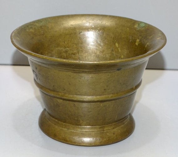 -MORTIER BRONZE HAUTE EPOQUE BELLE PATINE COLLECTION APOTHICAIRE VITRINE   D