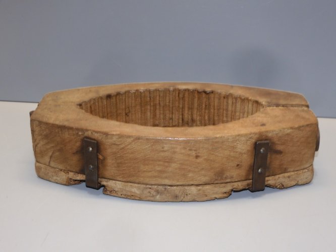 -MOULE A BEURRE ARTICULE en BOIS Ancien jus de grange collection art populaire D