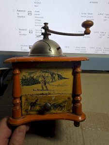 antique manual coffee grinder