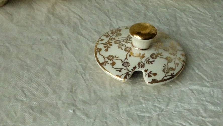 MOUTARDIER SALIERE EN FAIENCE VILLEROY BOCH METTLACH FRANCE-SAAR*