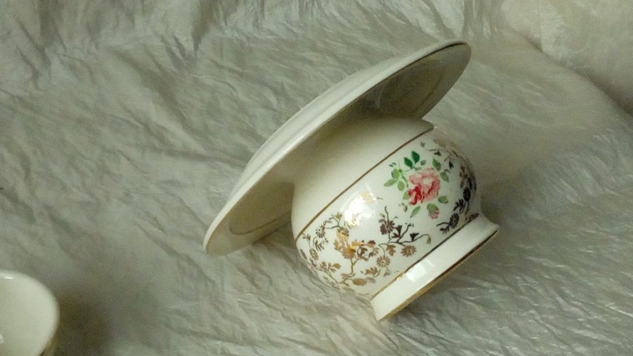 MOUTARDIER SALIERE EN FAIENCE VILLEROY BOCH METTLACH FRANCE-SAAR*
