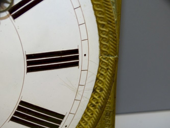 -MOUVEMENT MENSUEL PENDULE COMTOISE 1 MOIS XIXe 30 JOURS cadran fleuri réveil