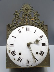 - MOUVEMENT PENDULE COMTOISE XVIII 8 JOURS FRONTON SOLEIL FONCTION REVEIL