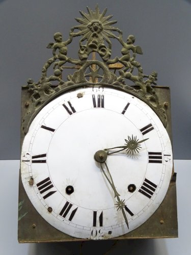 - MOUVEMENT PENDULE COMTOISE XVIII 8 JOURS FRONTON SOLEIL FONCTION REVEIL