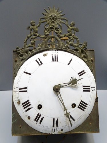 - MOUVEMENT PENDULE COMTOISE XVIII 8 JOURS FRONTON SOLEIL FONCTION REVEIL
