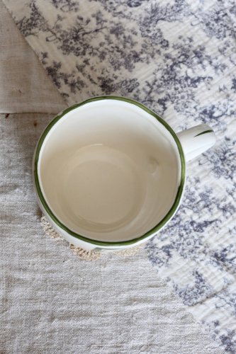Mug / grande tasse vintage porcelaine – Motif olive