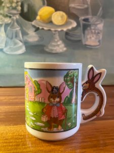 Vintage Rabbit Porcelain Mug