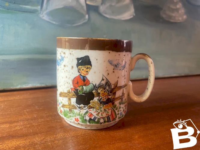 Mug vintage Pays-Bas grès moucheté