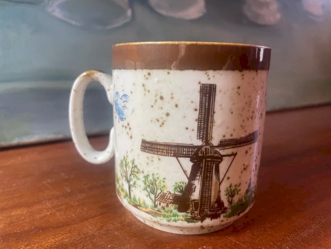 Mug vintage Pays-Bas grès moucheté