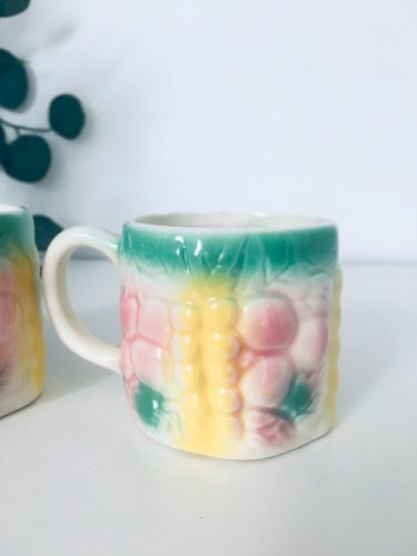 Mugs en barbotine vintage
