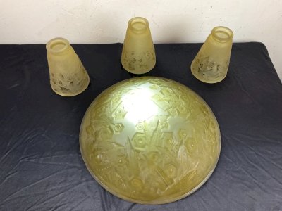 MULLER BROTHERS ART DECO SUSPENSIONS, BASINS + CUPS 1930s