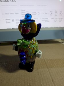 Murano Vintage Clown TBE- Approximately 19 cm H