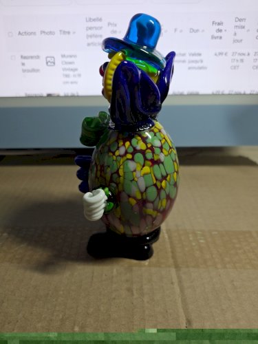 Murano Clown Vintage TBE- H 19 cm env