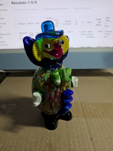 Murano Clown Vintage TBE- H 19 cm env