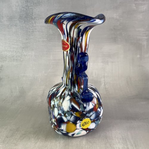 MURANO Vase en verre coloré murine multicolore, Toso Fratelli ?  Haut.~16.5cm