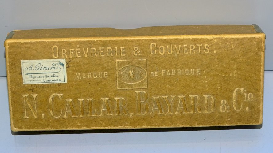 -N. CAILAR BAYARD & Cie PETITE BOITE CARTON pour Petites cuillères/Fourchettes D