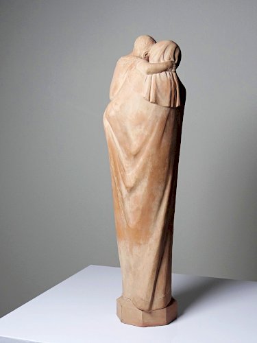 ND de Metz épreuve en terre cuite signée Jacques Martin années 1900
