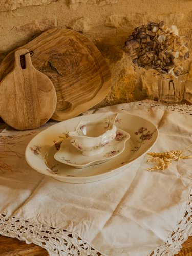 Nestor, le lot de 2 plats de service en porcelaine N°499