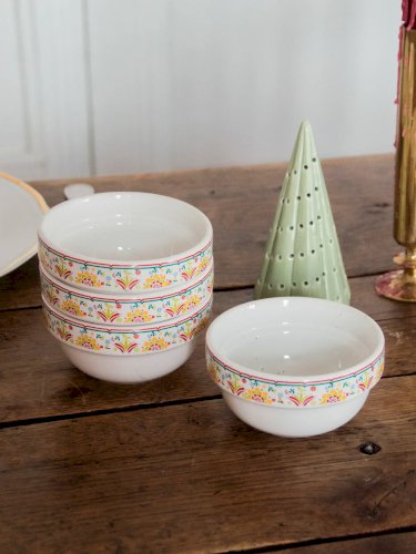 Nestor, le lot de 4 bols en faïence N°528