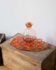 Nestor, le service à digestif en rosaline N°444