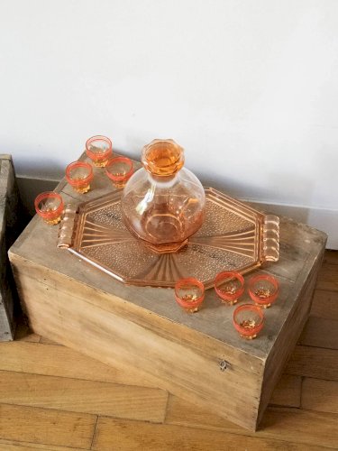 Nestor, le service à digestif en rosaline N°444