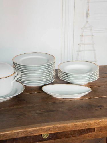 Nestor, le service de vaisselle doré en faïence N°520