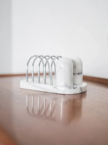 Nestor, l'ensemble salière et poivrière en marbre N°457