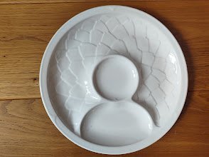  Neuf !1960/80 Salins / 4 Grandes assiettes Artichauts /blanches 