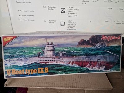 NICHIMO GERMAN SUBMARINE MODEL U-BOAT TYPE IXB - 1,200€