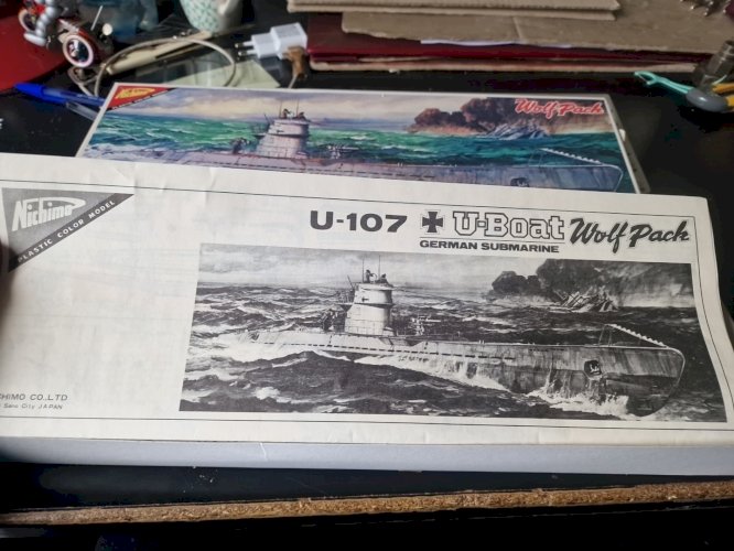 NICHIMO MAQUETTE SOUS MARIN ALLEMAND U-BOAT TYPE IXB- 1.200e